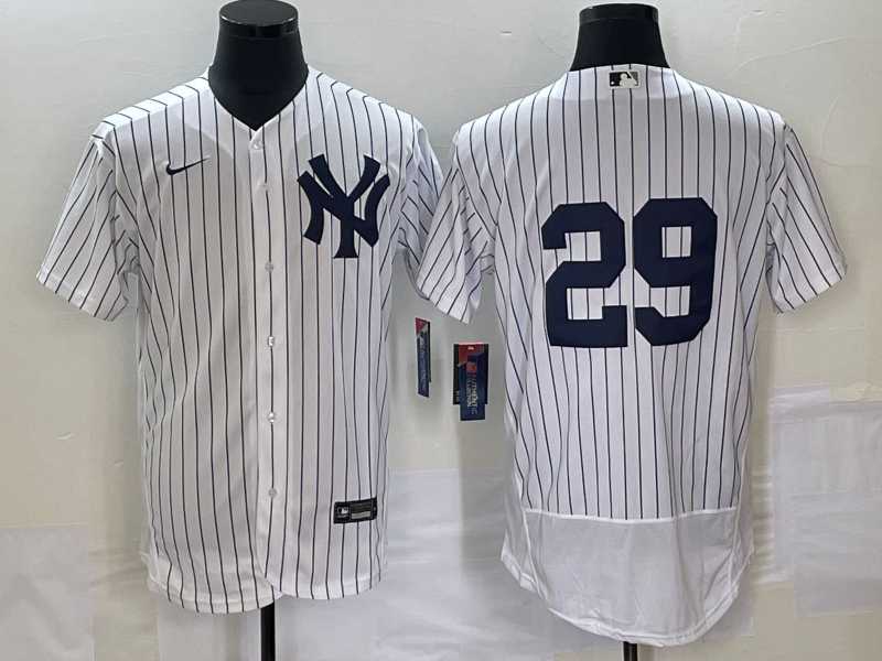 Mens New York Yankees #29 Gio Urshela White No Name Flex Base Stitched Baseball Jersey